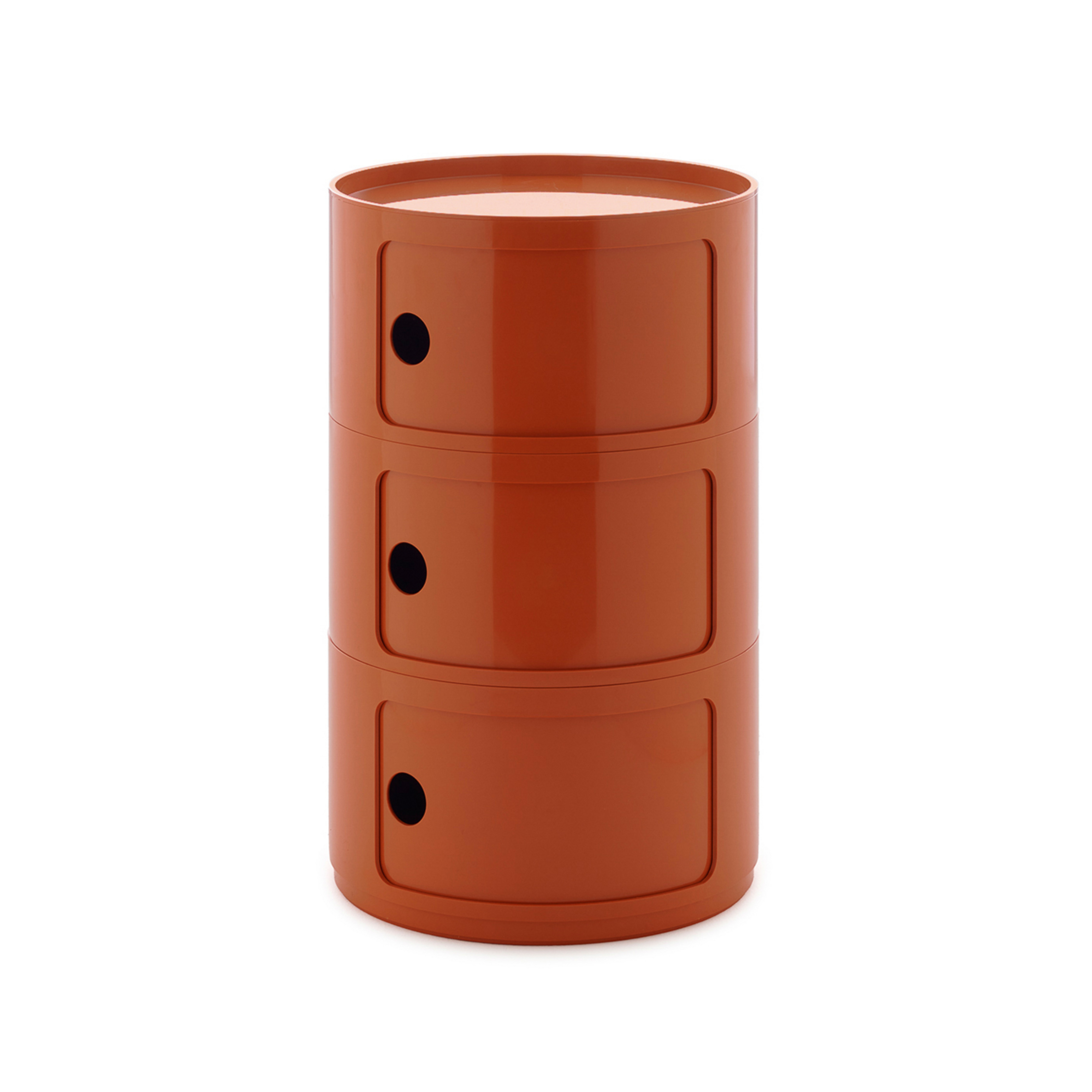 Componibili Big Container, orange, 3 elementer, højde 69,5 cm - Kartell