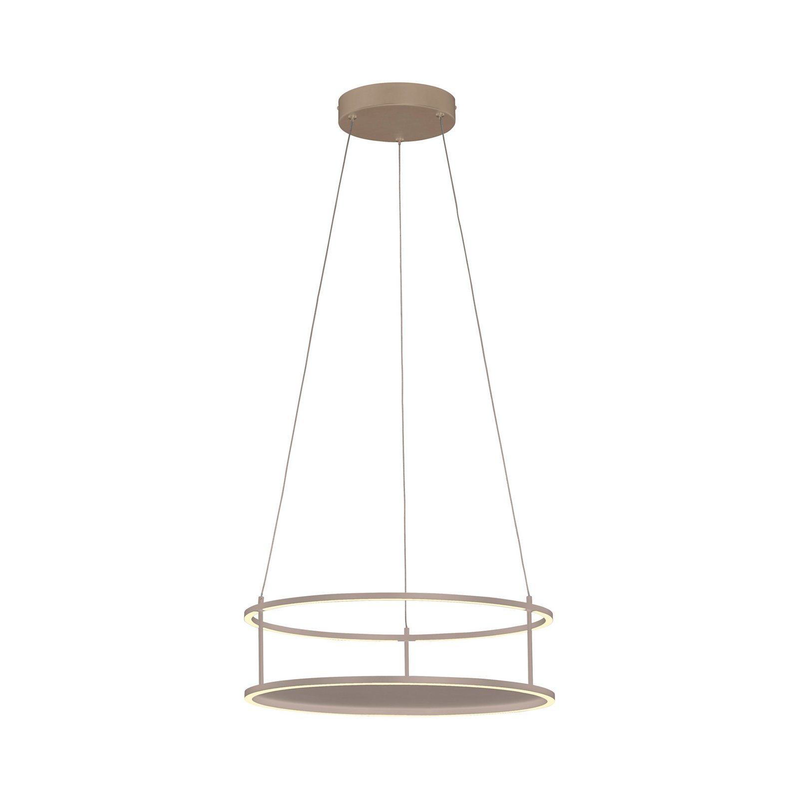 Paul Neuhaus LED-Hängelampe Contura, sandfarben, Ø 50 cm