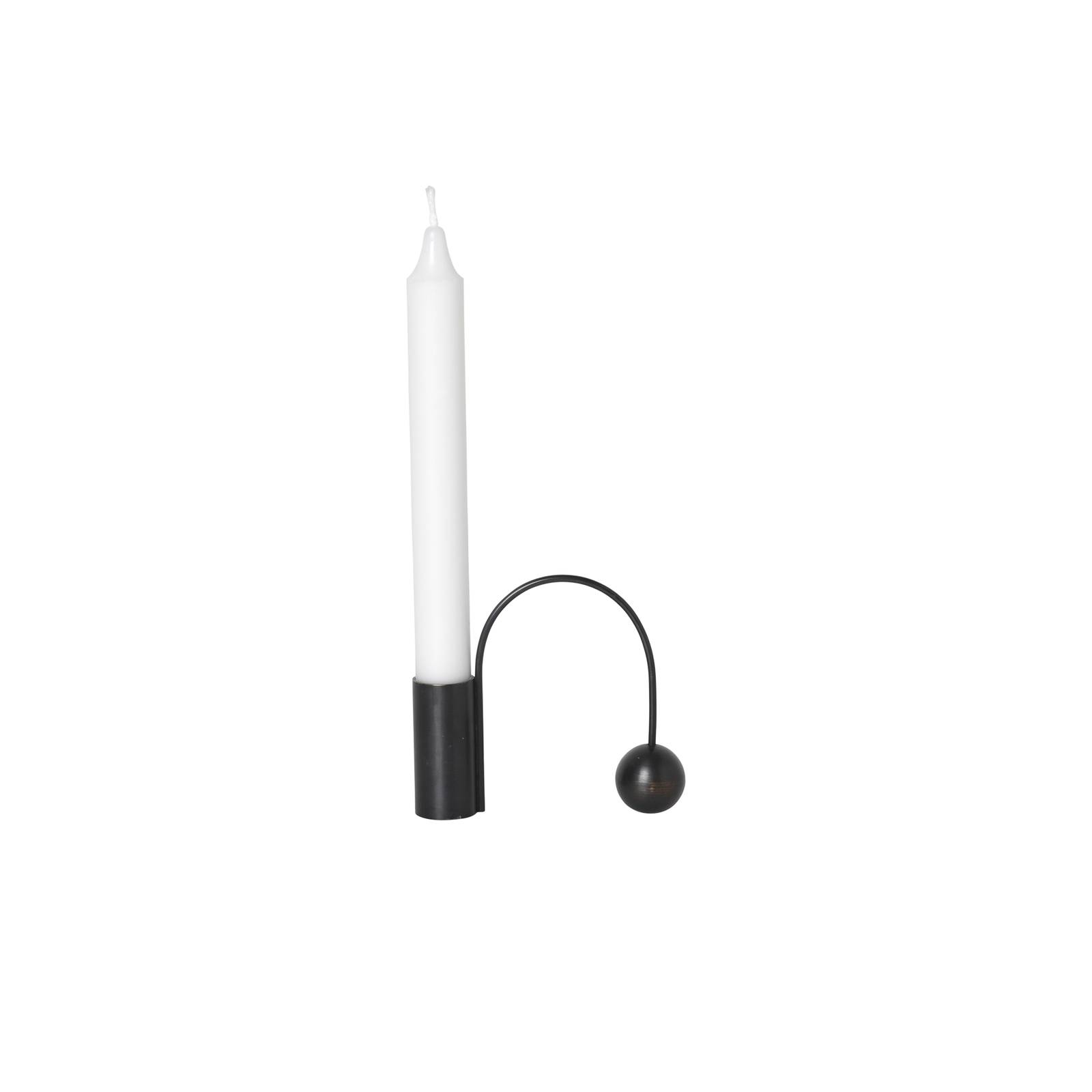 ferm LIVING Bougeoir Balance noir laiton 9,5 cm