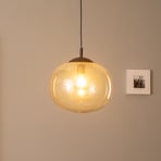 Vibe pendant light, brown-transparent glass, Ø 35 cm