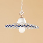 PIEGHE pendant light, country house style, 28 cm