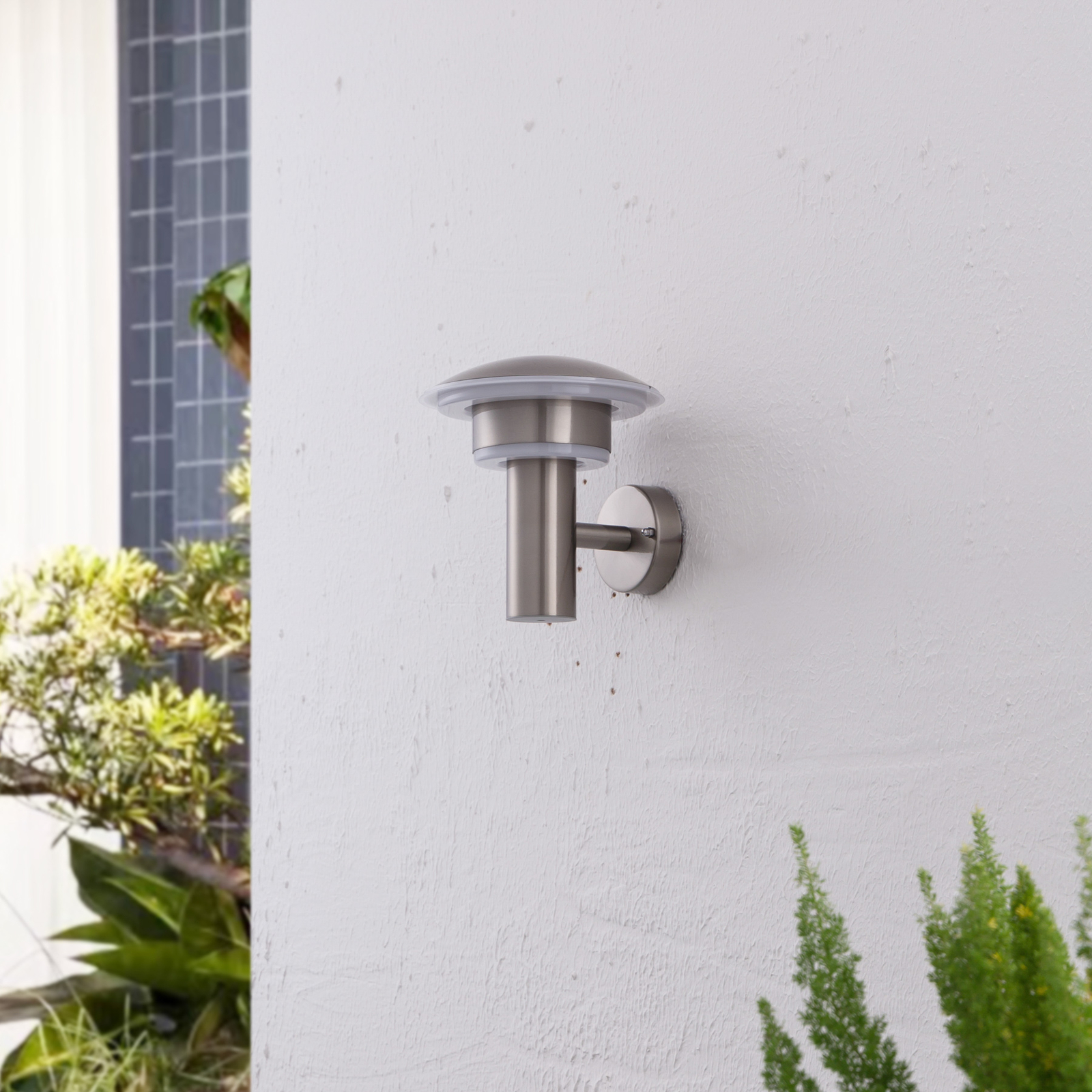 Lillie Candeeiro de Parede Exterior Steel - Lindby