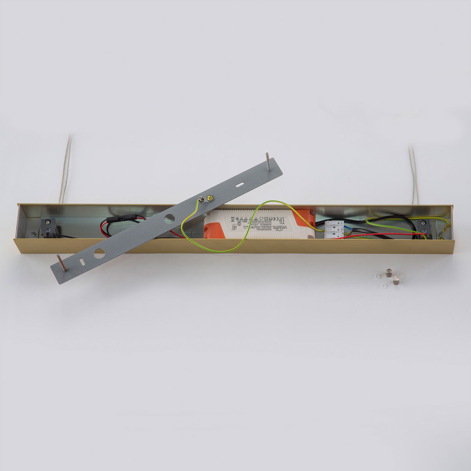 Lucande suspension LED Tolu, laiton, 139 cm