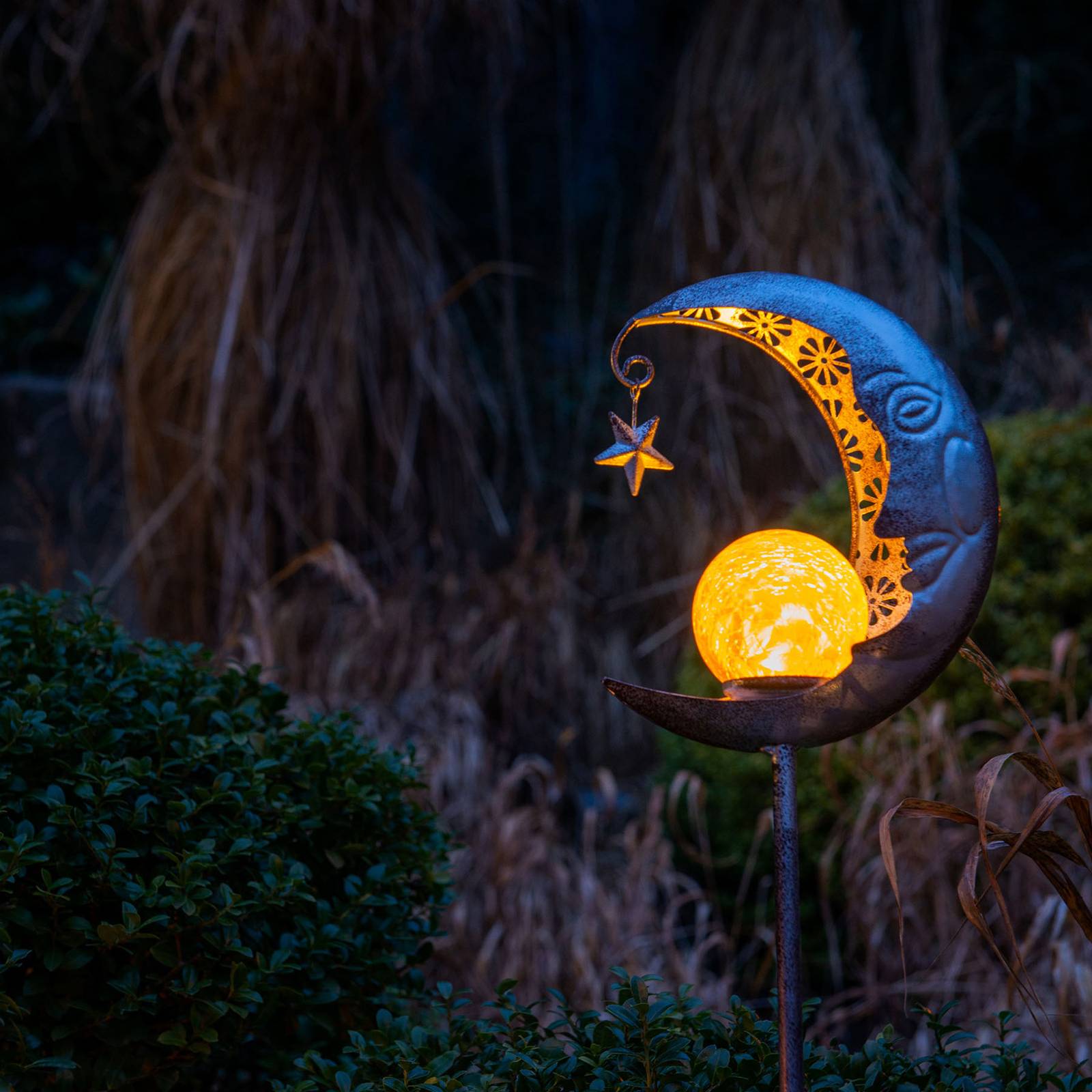 Lampa solarna LED księżyc