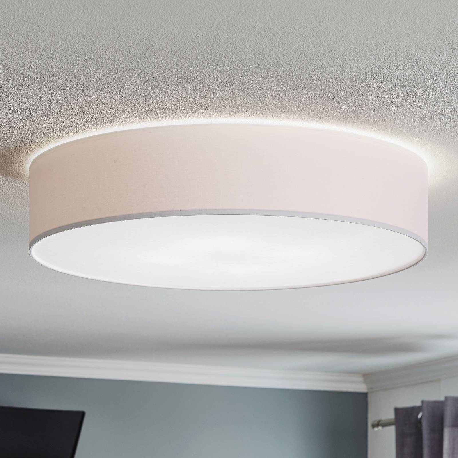 Euluna Ceiling Light - Bedroom - Flush Ceiling Light - dimmable - Modern - White