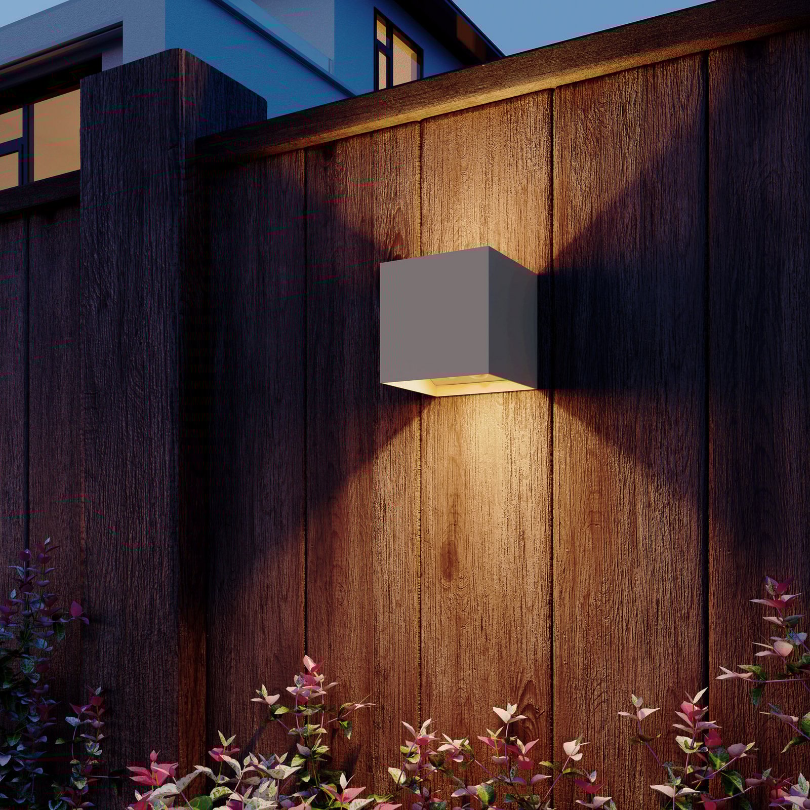 Calex LED-Akku-Sensor-Außenwandlampe Volterra, sand, IP44