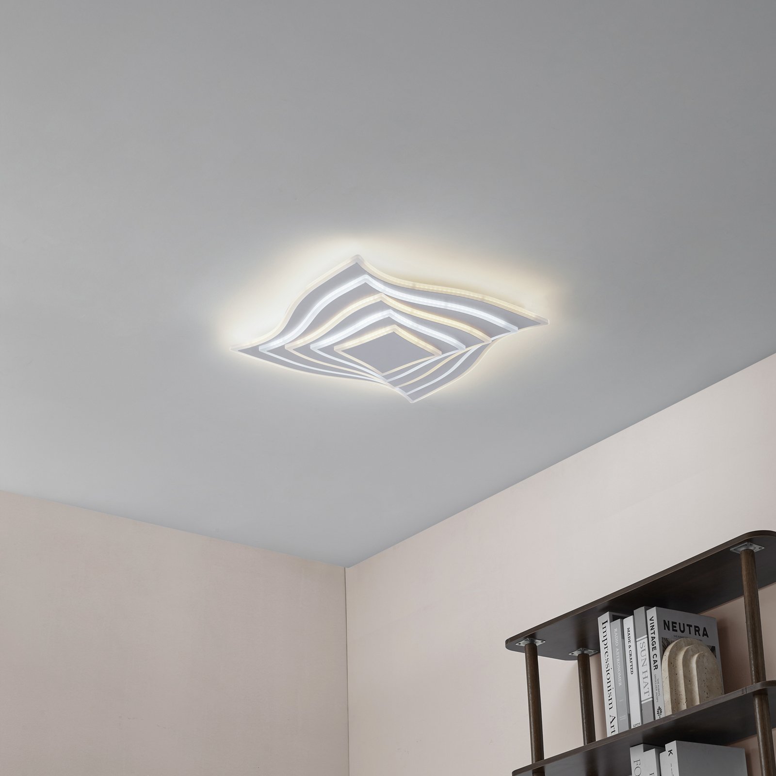 Lindby LED таванна лампа Rebeka, 47x47cm, CCT, дистанционно управление
