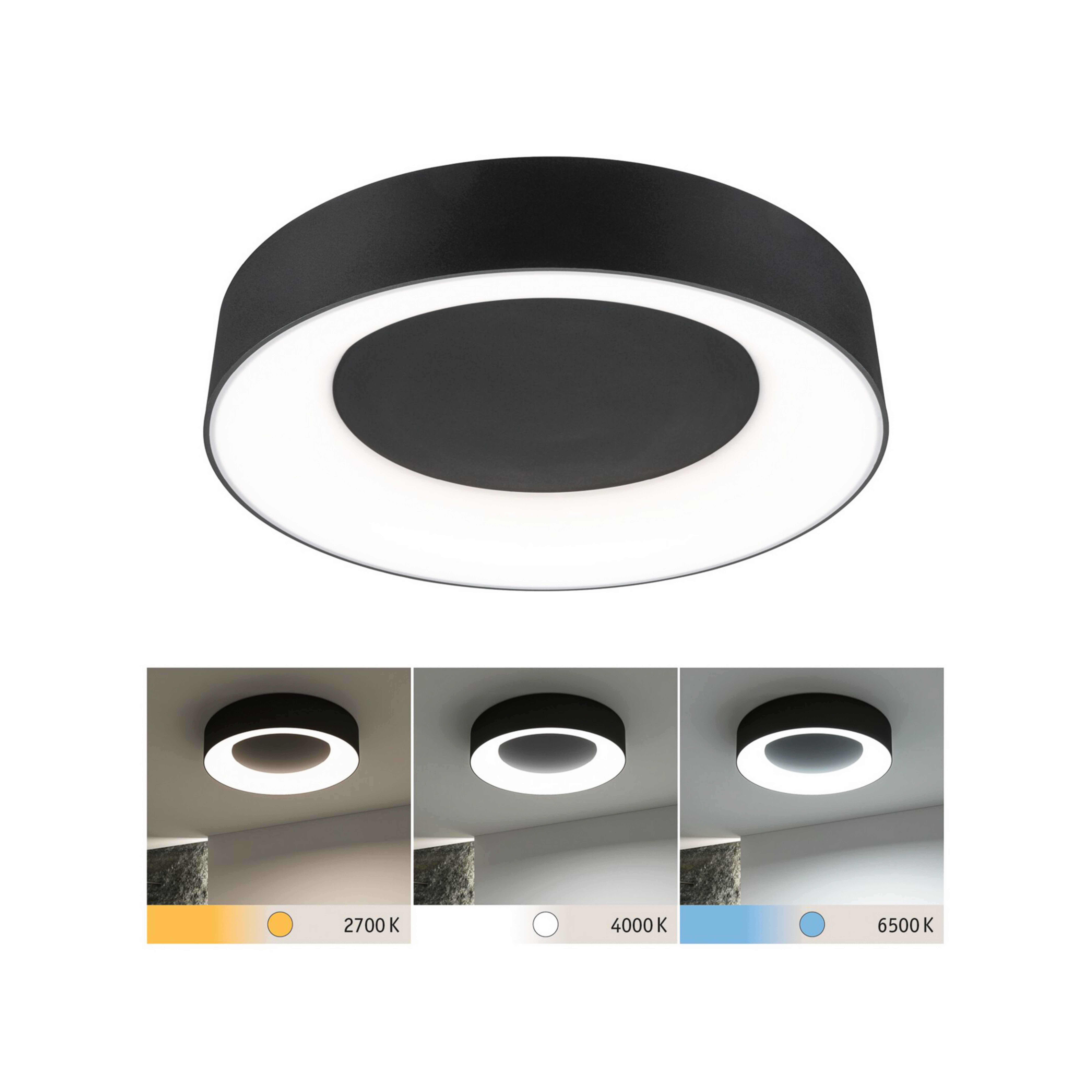 Paulmann HomeSpa Casca LED таванна лампа CCT, бяла