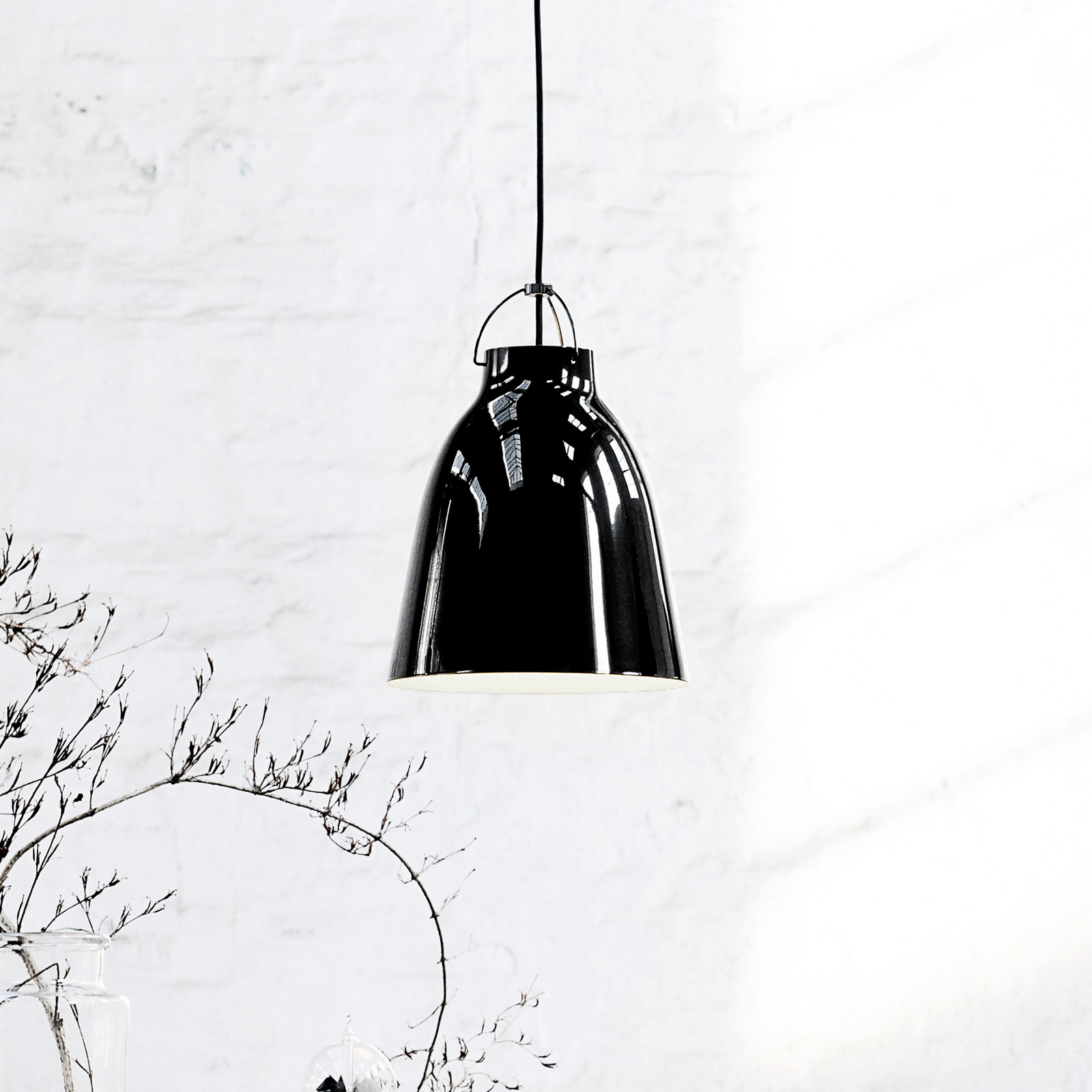 FRITZ HANSEN Caravaggio P2 negru lucios/negru lucios - Camera de zi / sufragerie - design - negru negru - Metal