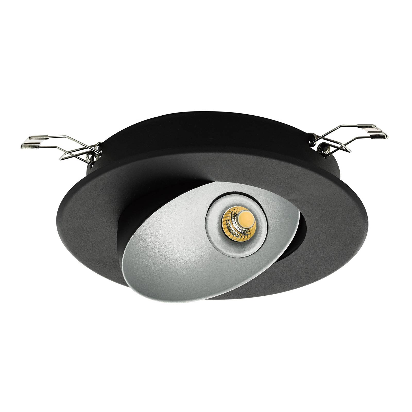 LED inbouwspot Ronzano 1 zwart-zilver