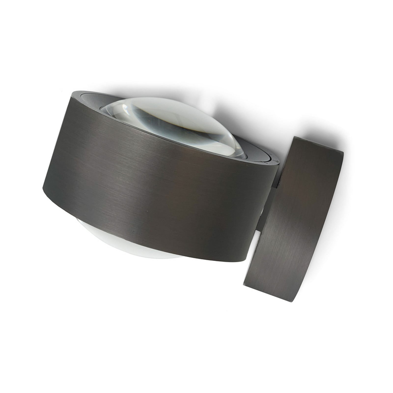 Easy Lens LED W120 væglampe, DTW, grå, dæmpbar ANTIDARK - Stue - Aluminium billede