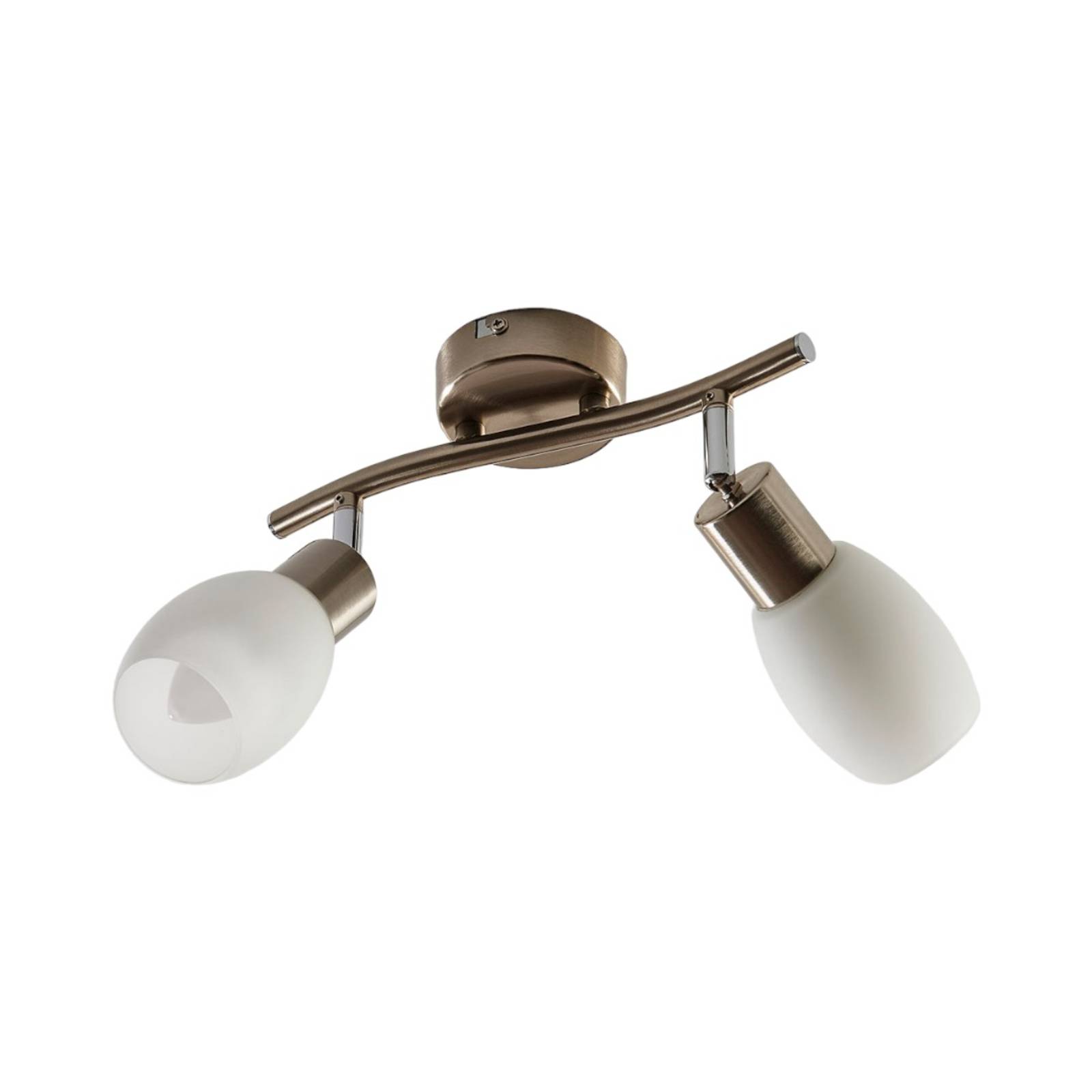 Lindby Arda foco LED, vidrio, 2 luces, para salón / comedor, vidrio, metal, E14, 4.5 W, longitud: 25 cm, altura: 19 cm