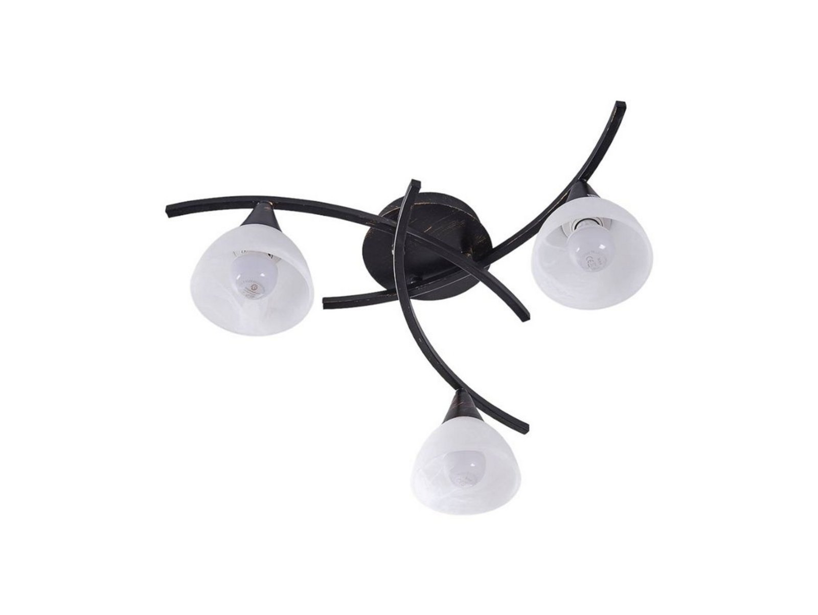 Della 3 Stropné Lampa Black/Opal - Lindby