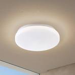 Lindby plafonnier d'extérieur LED Kirkola, 3000 K, Ø 26 cm, blanc