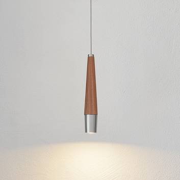 HerzBlut Conico LED-hængelampe nøddetræ 1 lyskilde