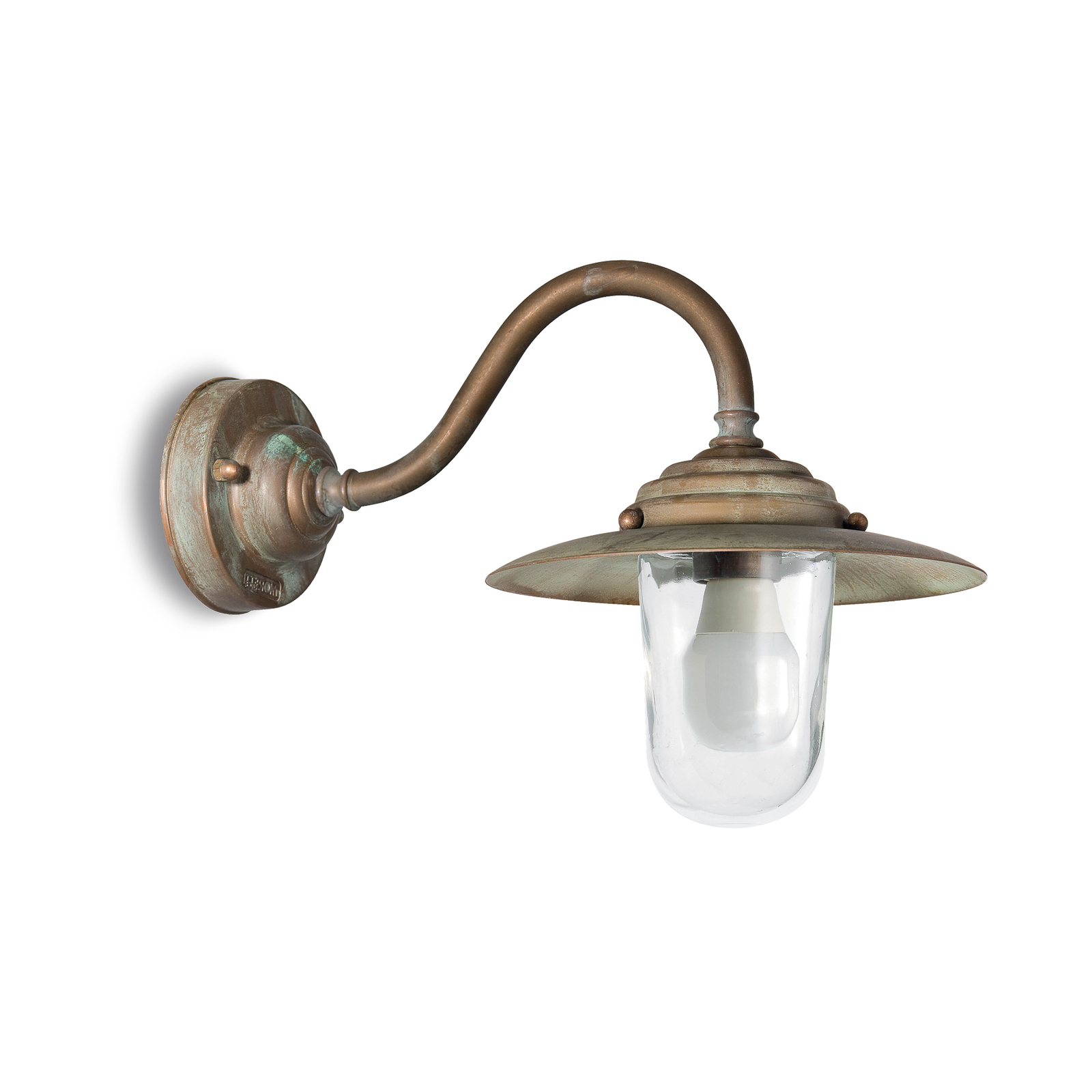 Außenwandlampe Chalet messing antik/klar Ausl.38cm