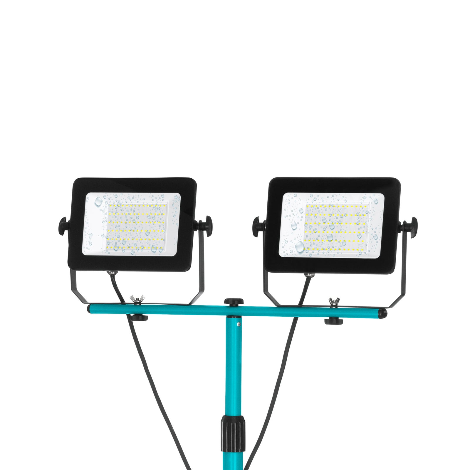 LED-välisvalgustid Avelar, must/türkiis, kõrgus 193 cm metall