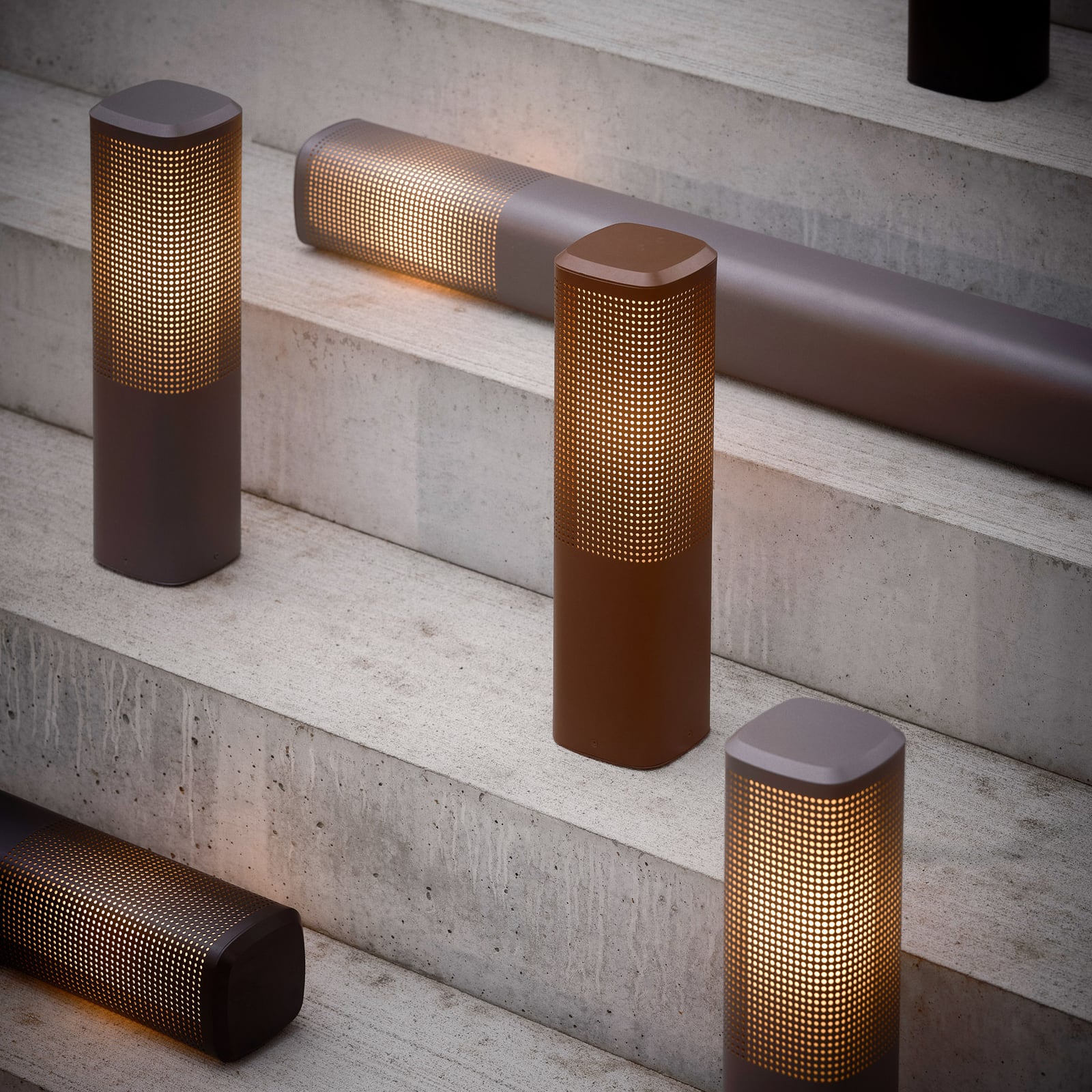 Sidara Seaside pillar light, brown, IP54, E27 - Nordlux