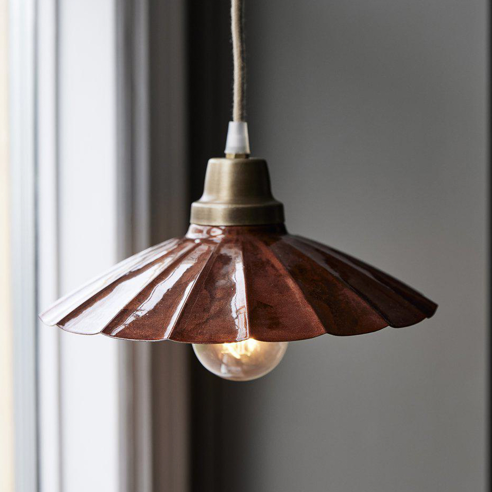 PR Home Suspension Ester, terracotta, Ø 24 cm, fiche en fer