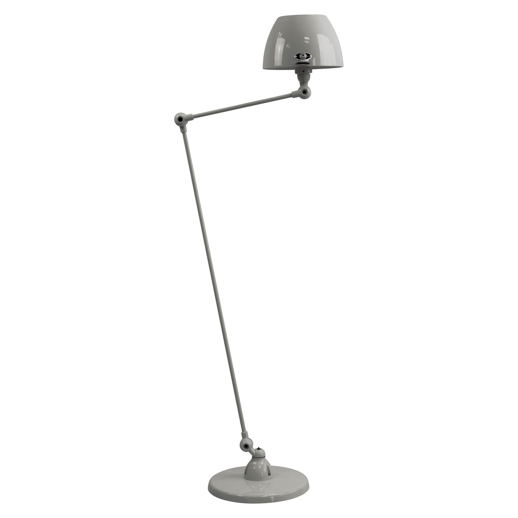 JIELDÉ Jieldé Aicler AIC833 floor lamp 80 + 30cm grey, for Living / Dining Room, aluminium, steel, E14, 25 W, energy efficiency: A++, H: 122 cm