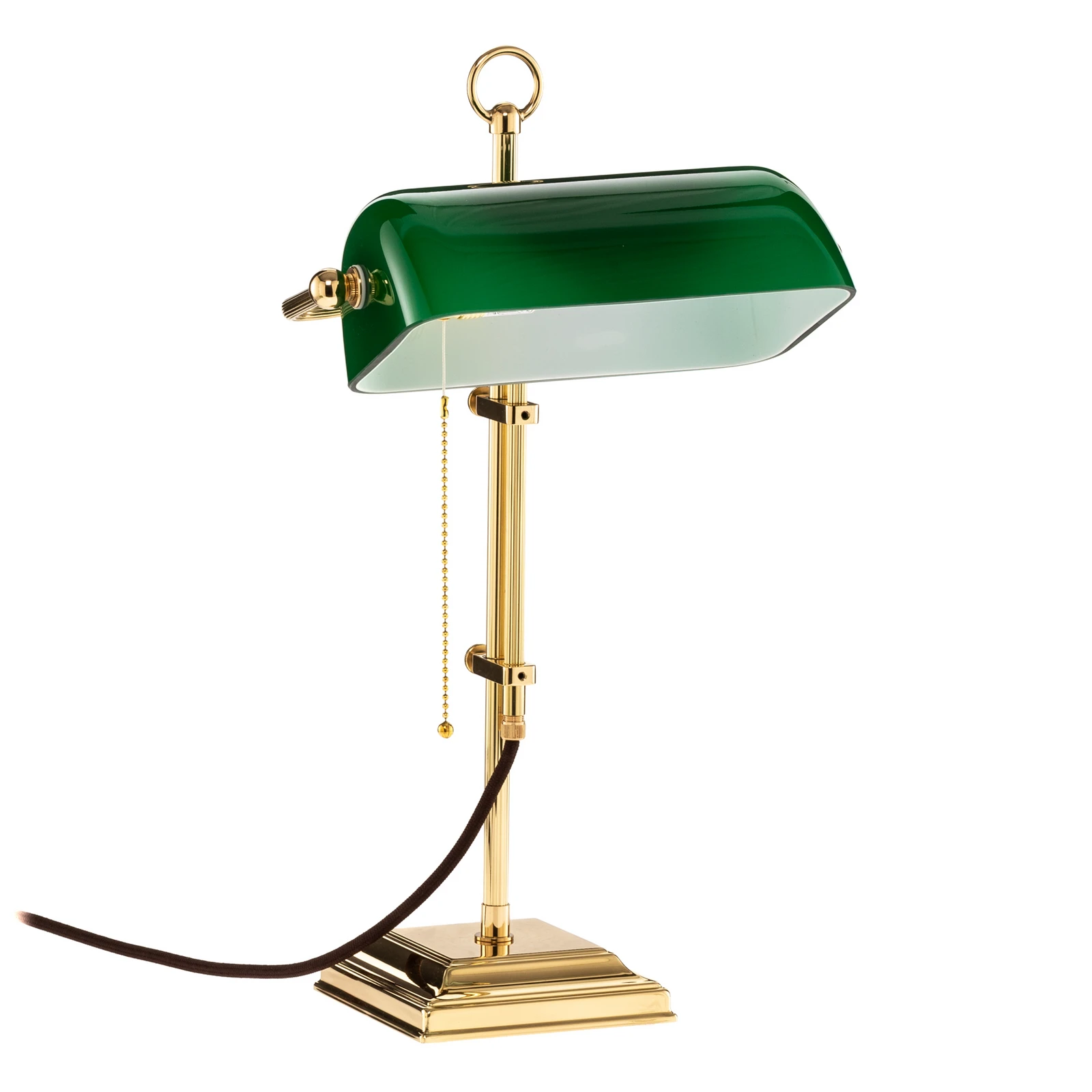 Bankerlampe GITA aus poliertem Messing