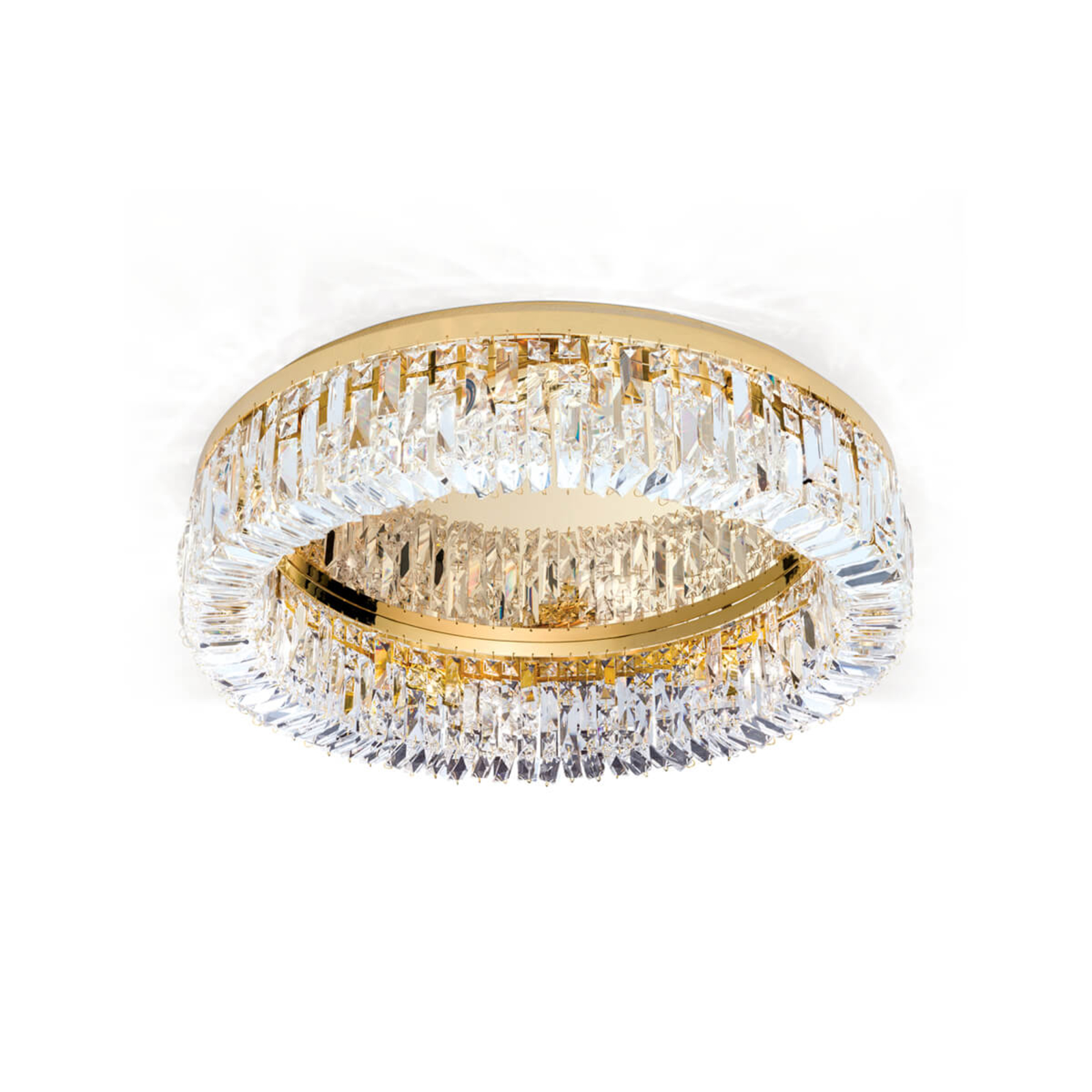 Plafoniera Ring in cristallo 59 cm