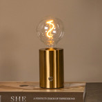 Accu-tafellamp Vivo, messingkleurig, hoogte 22 cm, metaal