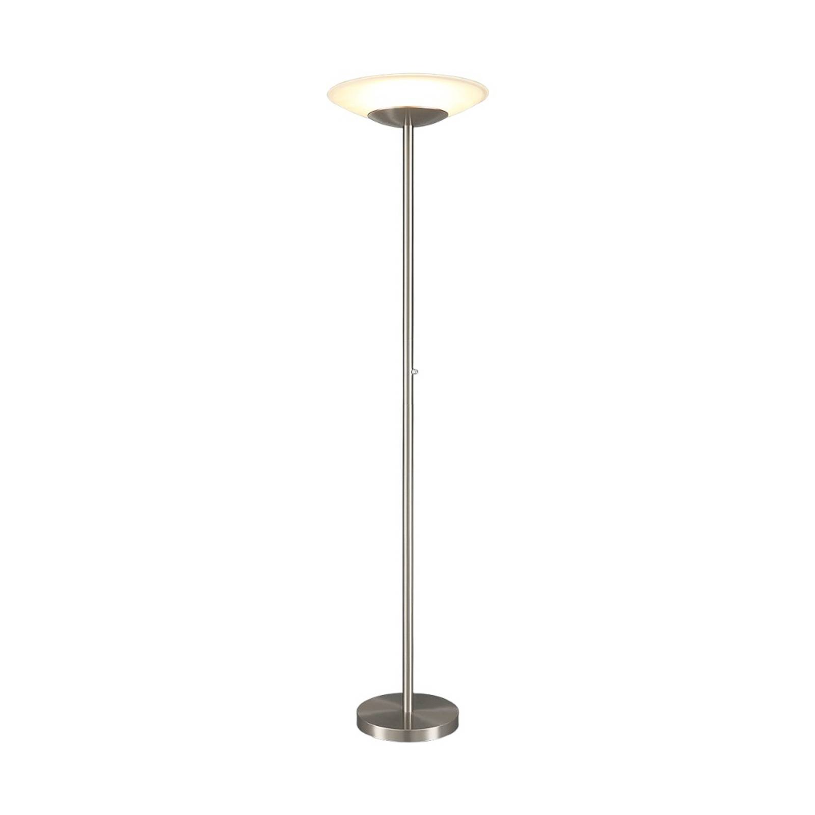 Lampadaire à éclairage indirect LED Ragna nickel