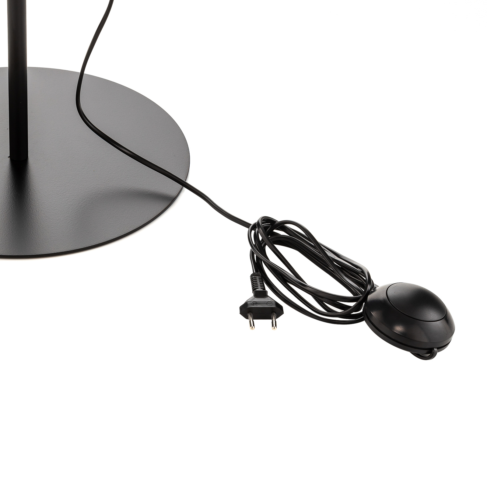 Vloerlamp Jute&black, natuurlijk bruin, 150cm