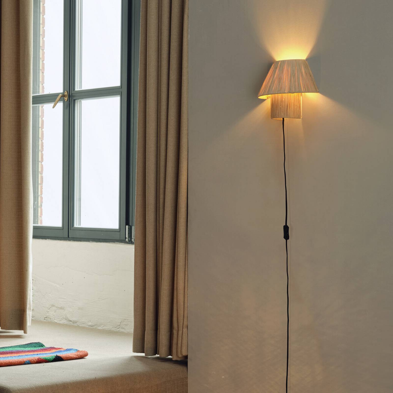 OSRAM Wandleuchte Decor Bamboo Paper Hut, Bambus E27 Stecker günstig online kaufen