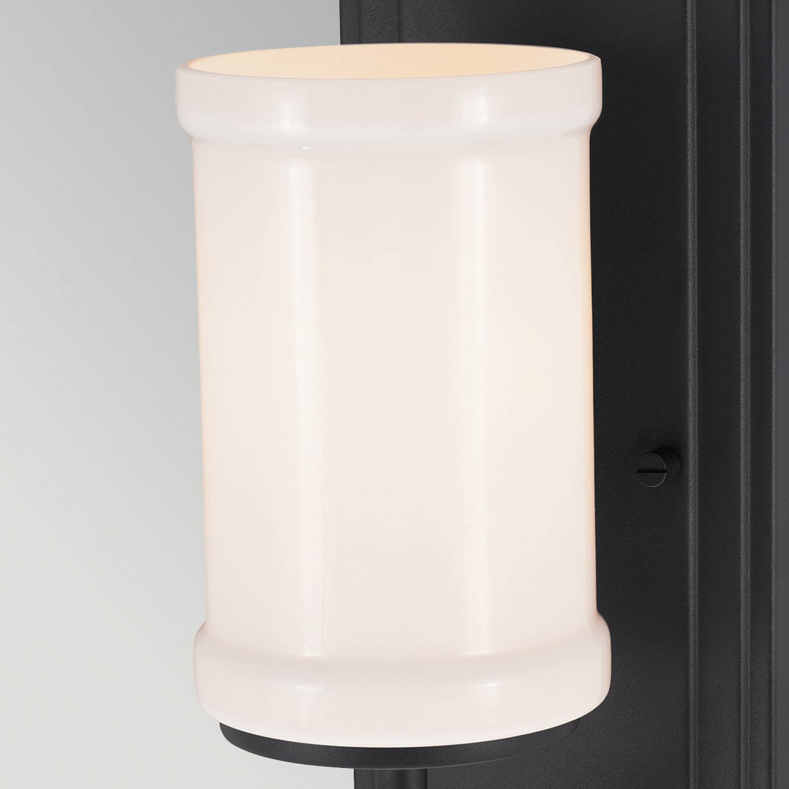 Lampa ścienna Vetivene, czarna, wysokość 31 cm, metal, IP44, G9-LED