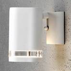 Modena outdoor wall light with slit, 1-bulb, white