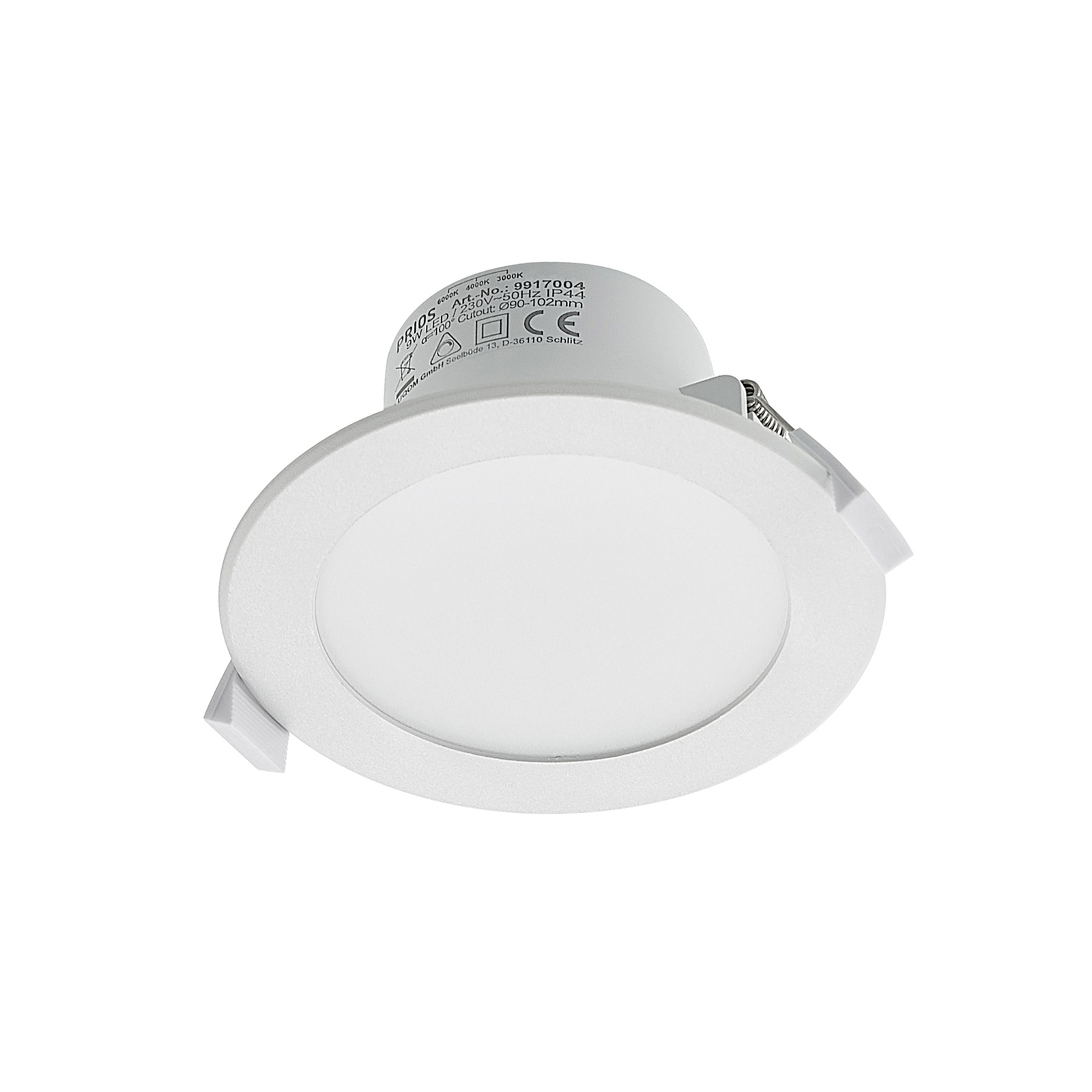 Prios Rida LED-Einbaustrahler, CCT, 11,5 cm, 9 W