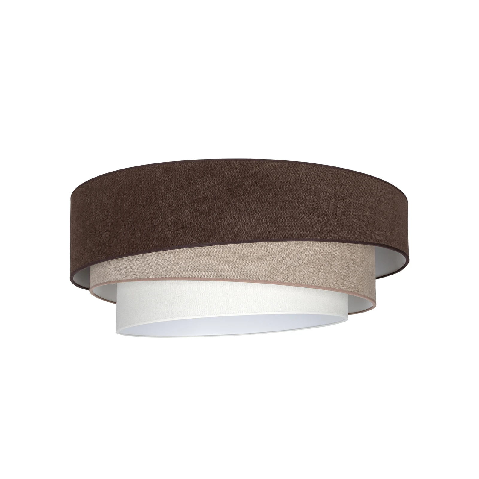 Laelamp Trio, pruun/beež, Ø 60 cm, tekstiil, E27