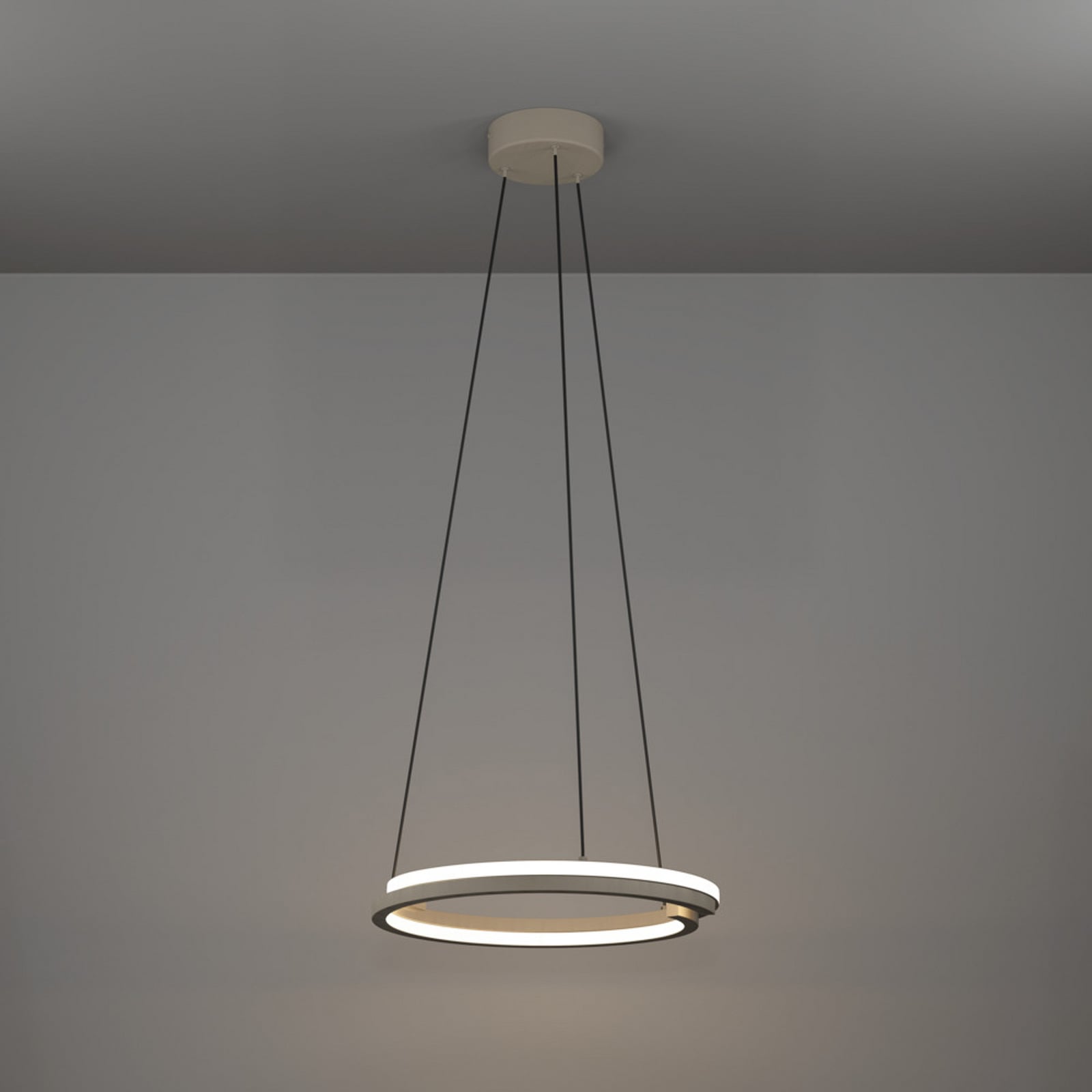 EGLO LED hanglamp MEZZOMONTE, beige, Ø 48 cm, CCT EGLO LED hanglamp MEZZOMONTE, beige, Ø 48 cm, CCT