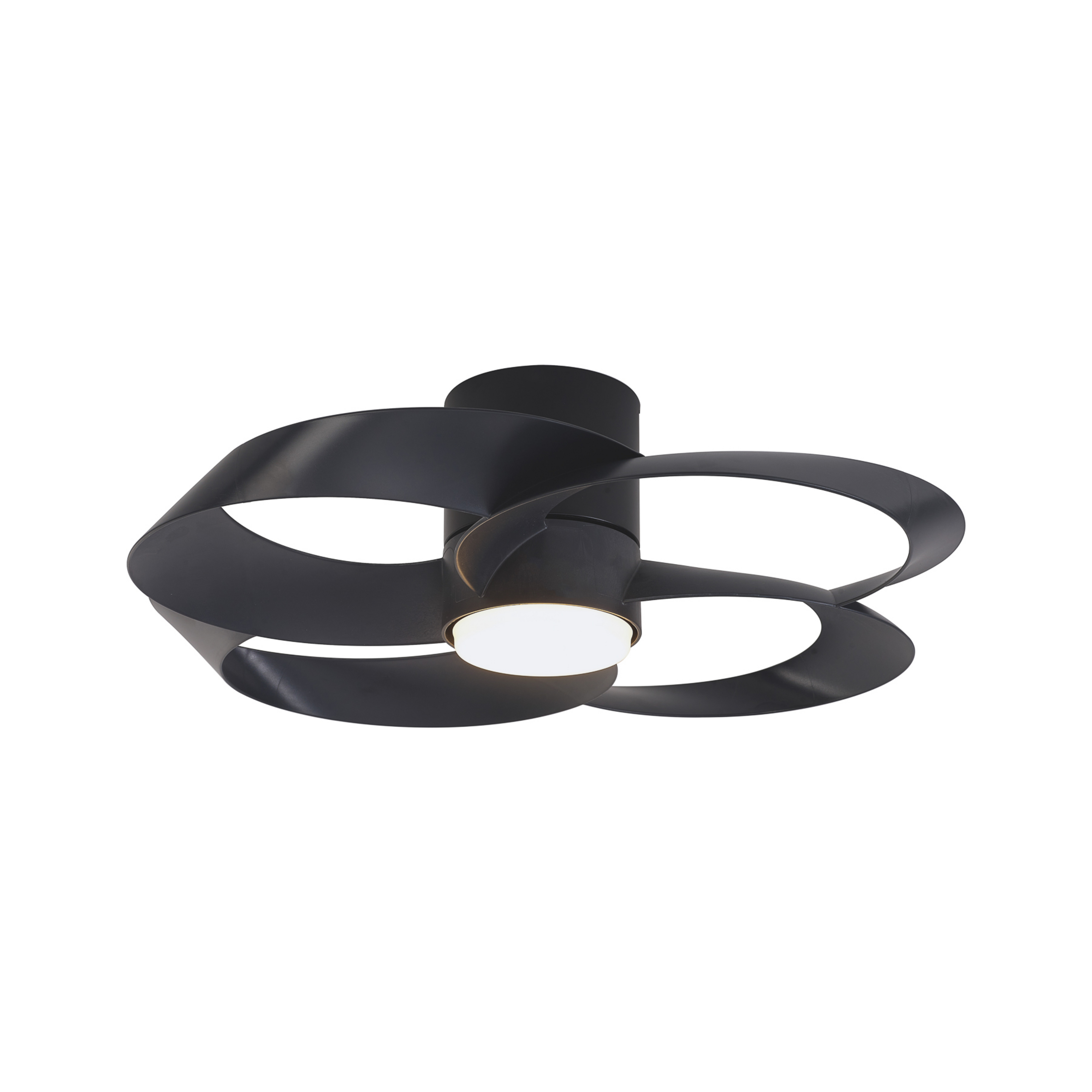 Rose LED-Deckenventilator schwarz DC leise CCT - Mantra