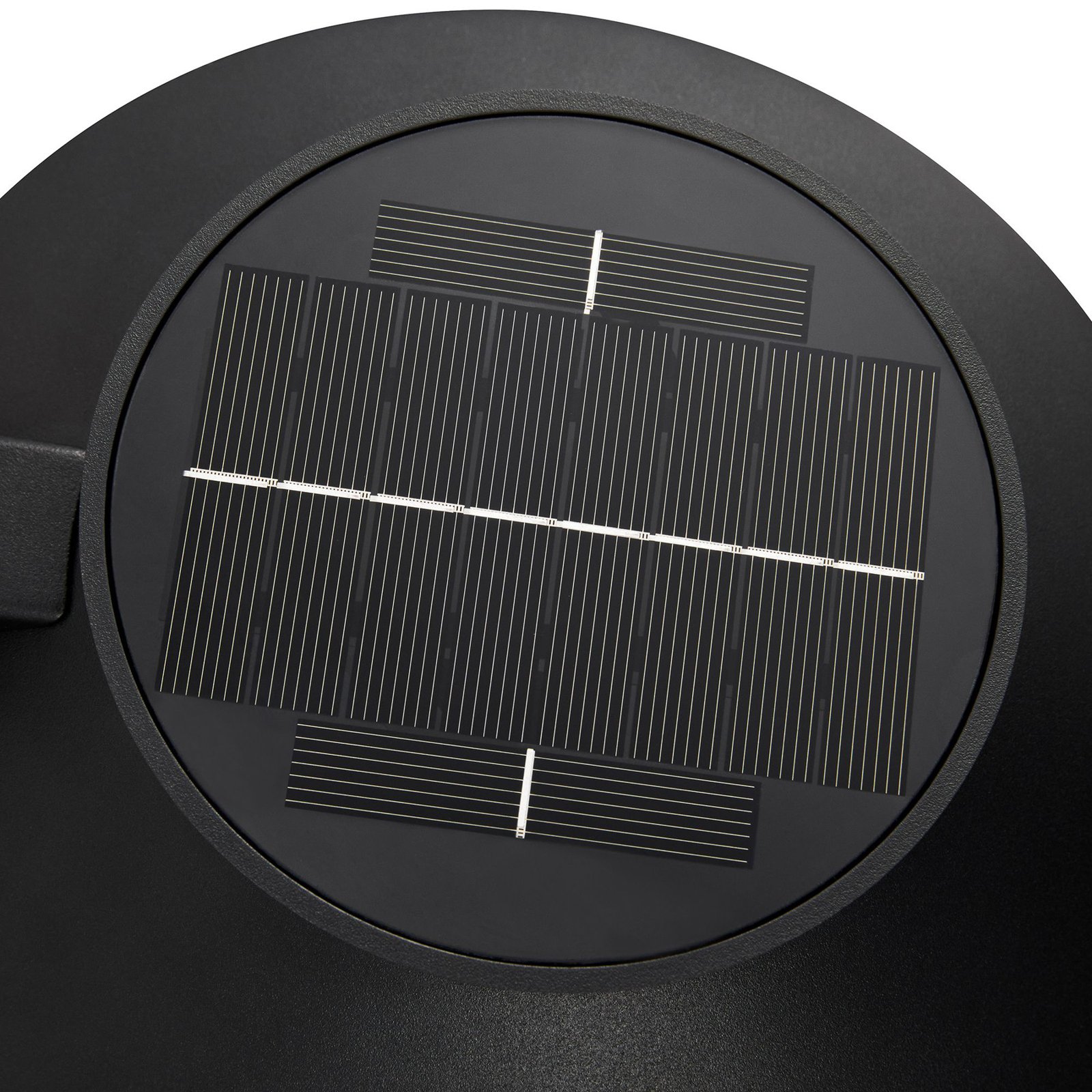 LED-Solar-Außenwandleuchte Justina, schwarz, Sensor, Metall