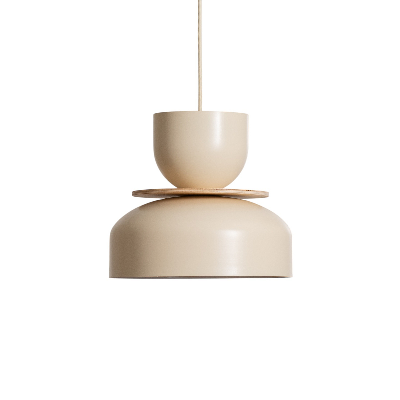 Lampă suspendată Uto crem/cablu crem 30 cm metal - ALDEX