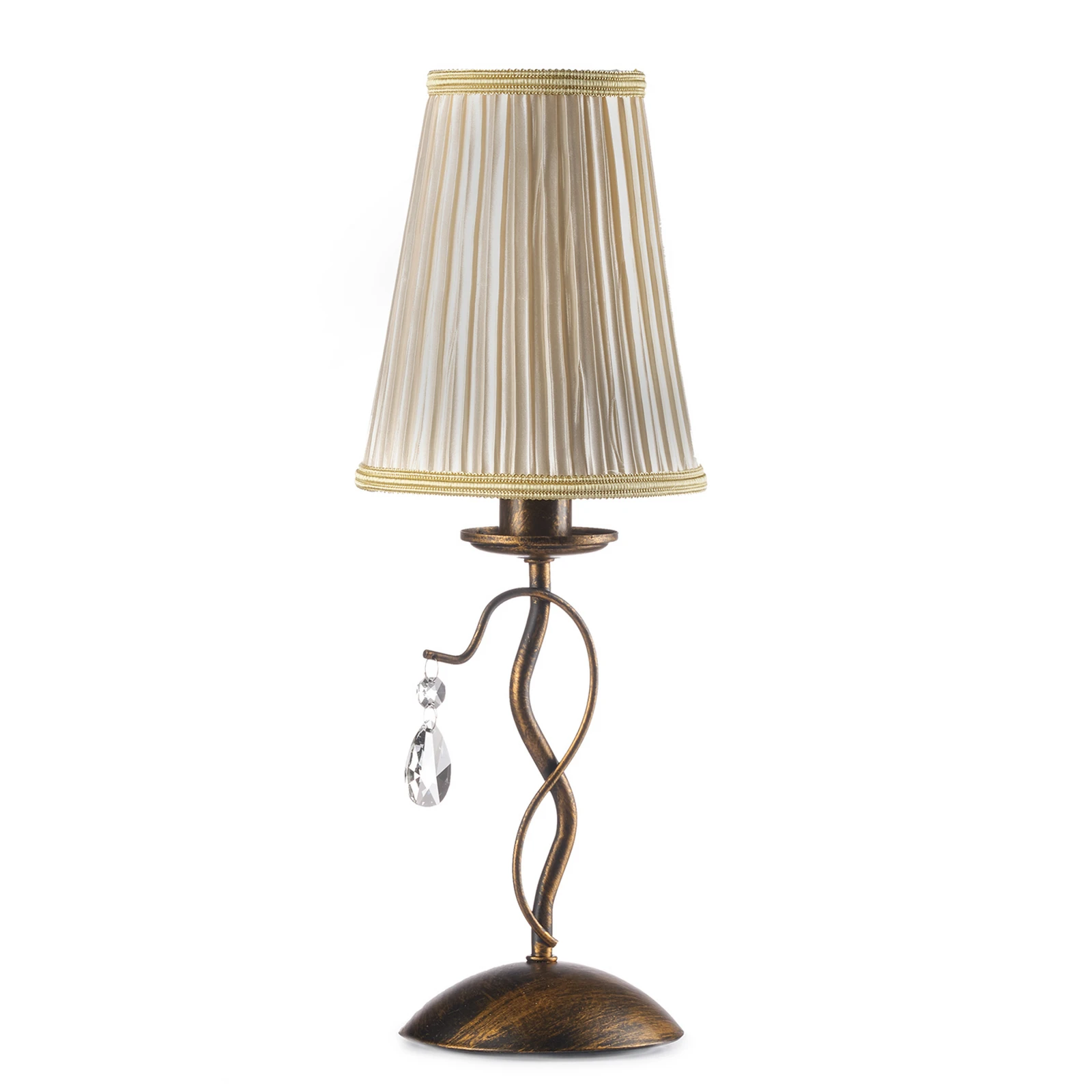 Lampe à poser Delia, bronze, fer, hauteur 42 cm, Ø 15 cm
