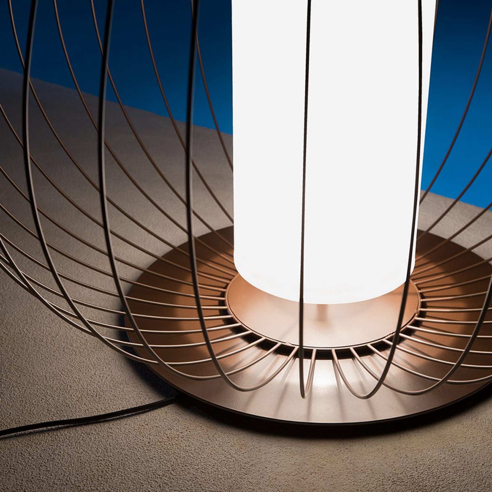 Karman Cell - lampă podea cu colivie, Ø84cm, bronz