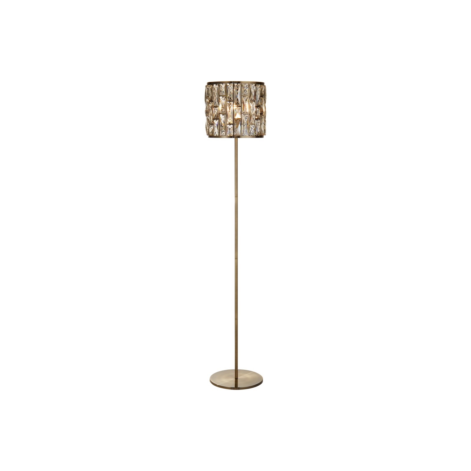 Bijou floor lamp, brass, crystal glass