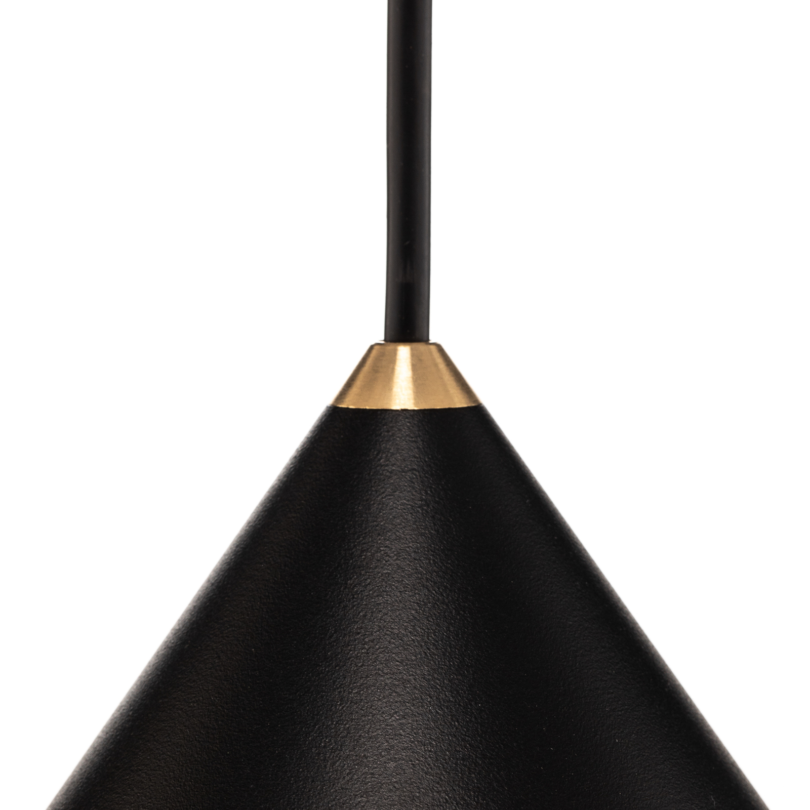 Zenith S pendant light with metal shade in black