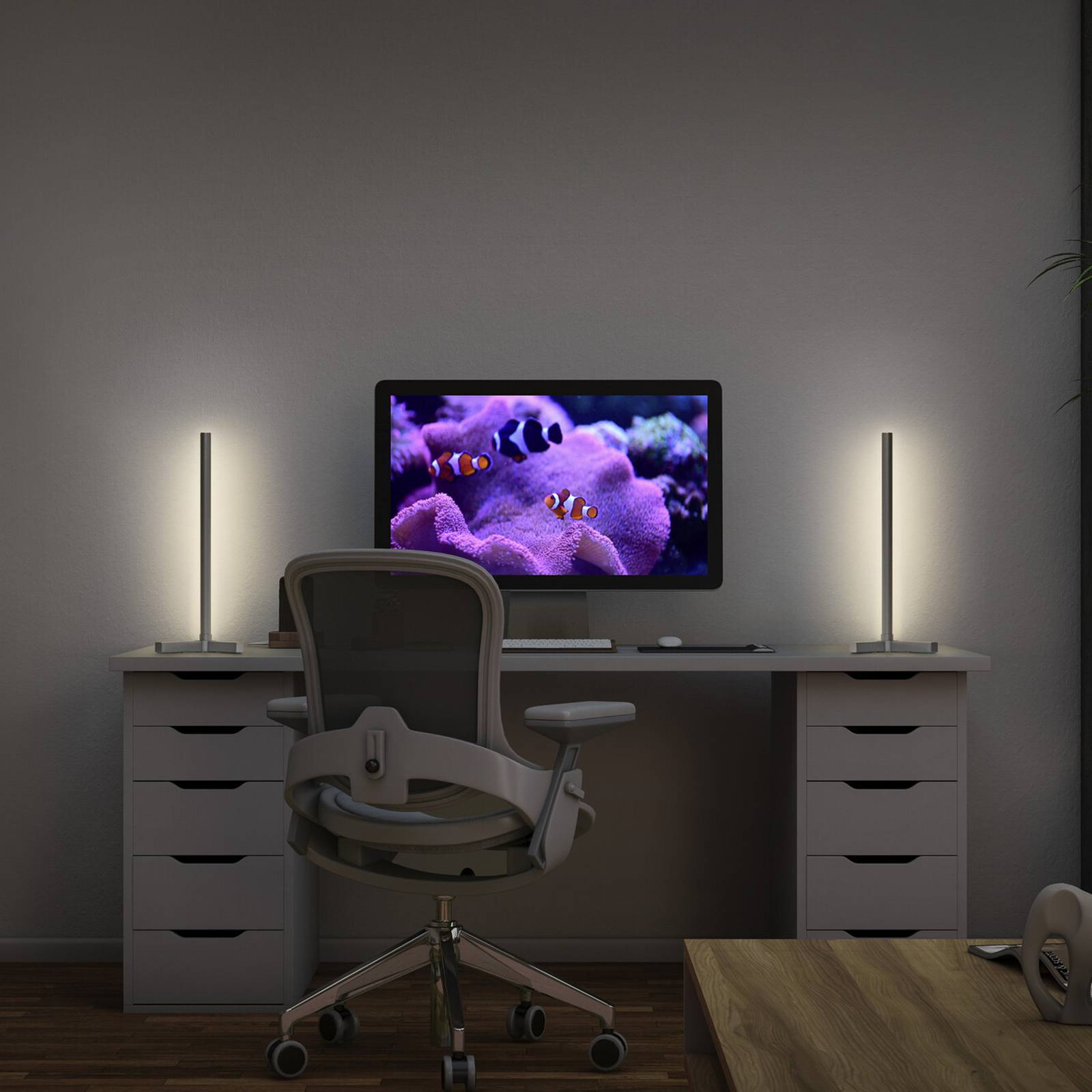  Osram Smart+ Osram Smart+ Wifi Tischlampe Corner Magic, Silber, 43 Cm Rgb 