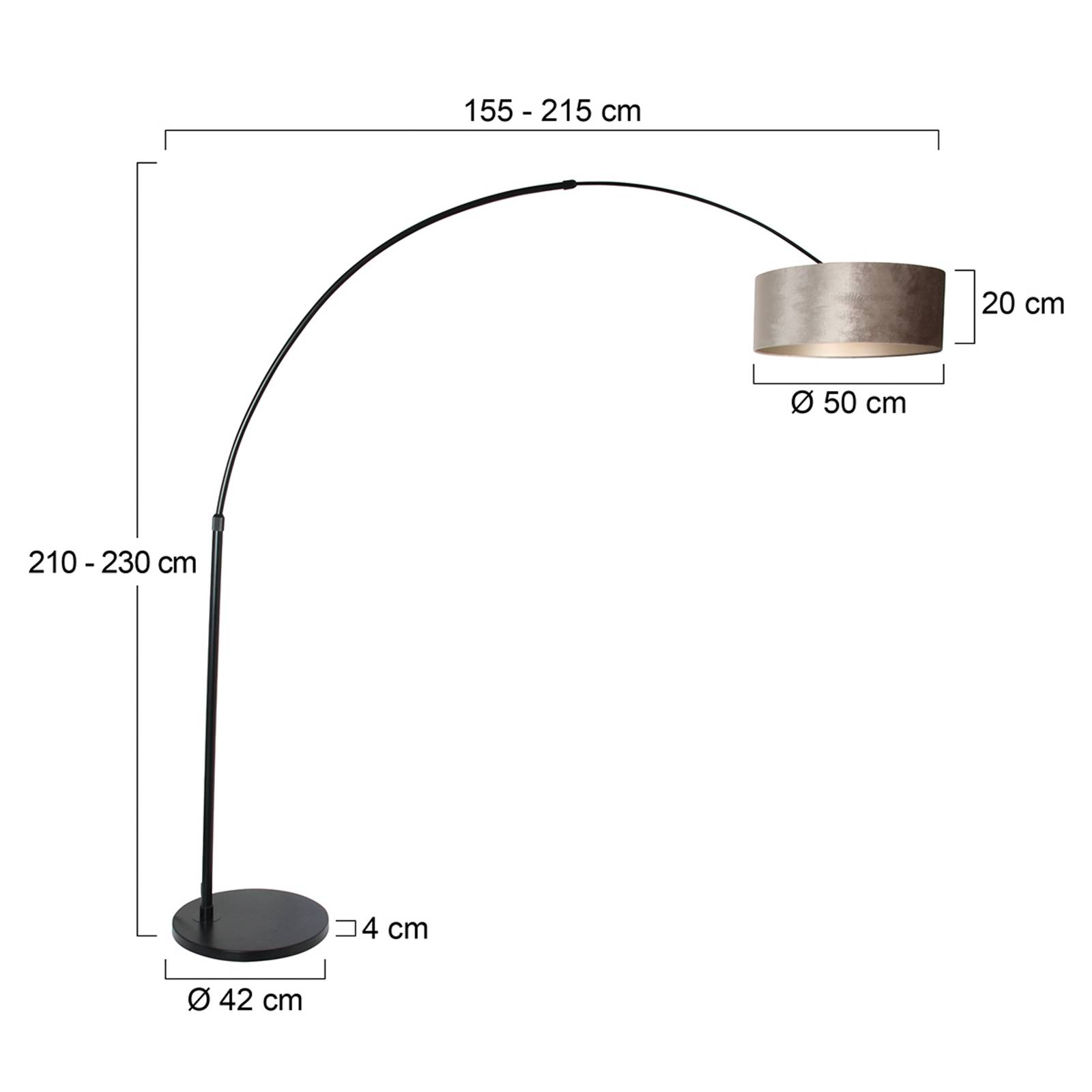Steinhauer Stojací lampa Sparkled Light oblouk černá/stříbrná