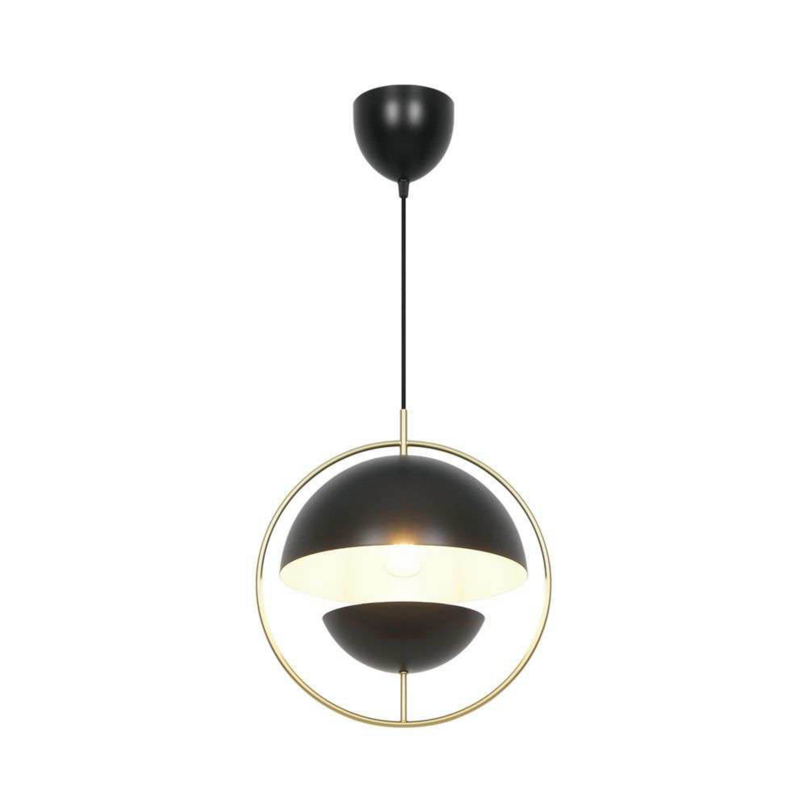 Pendelleuchte Tavia, schwarz, Ø 33 cm, Metall