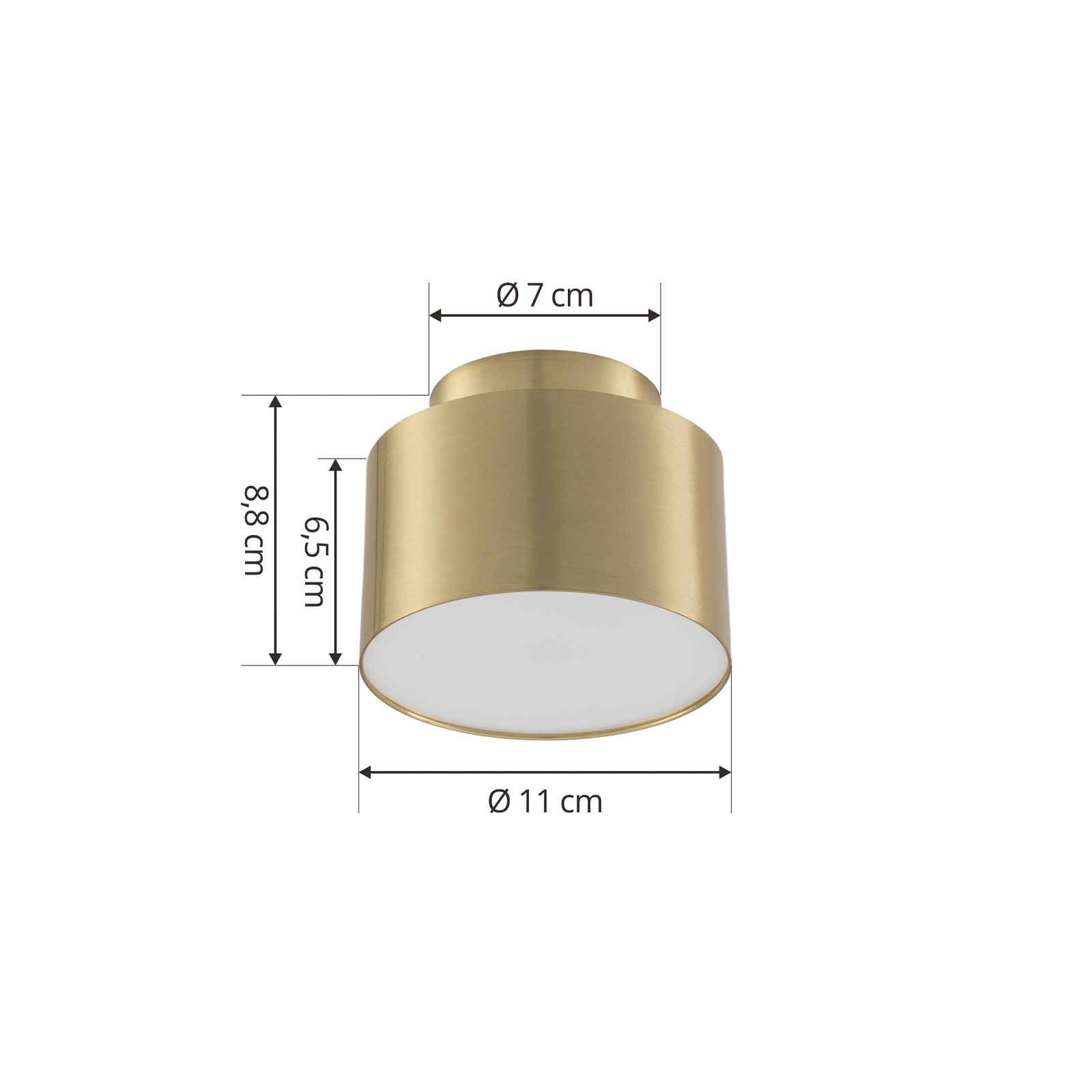 Lindby spot LED Nivoria, 11 x 8,8 cm, doré, 4 pièces