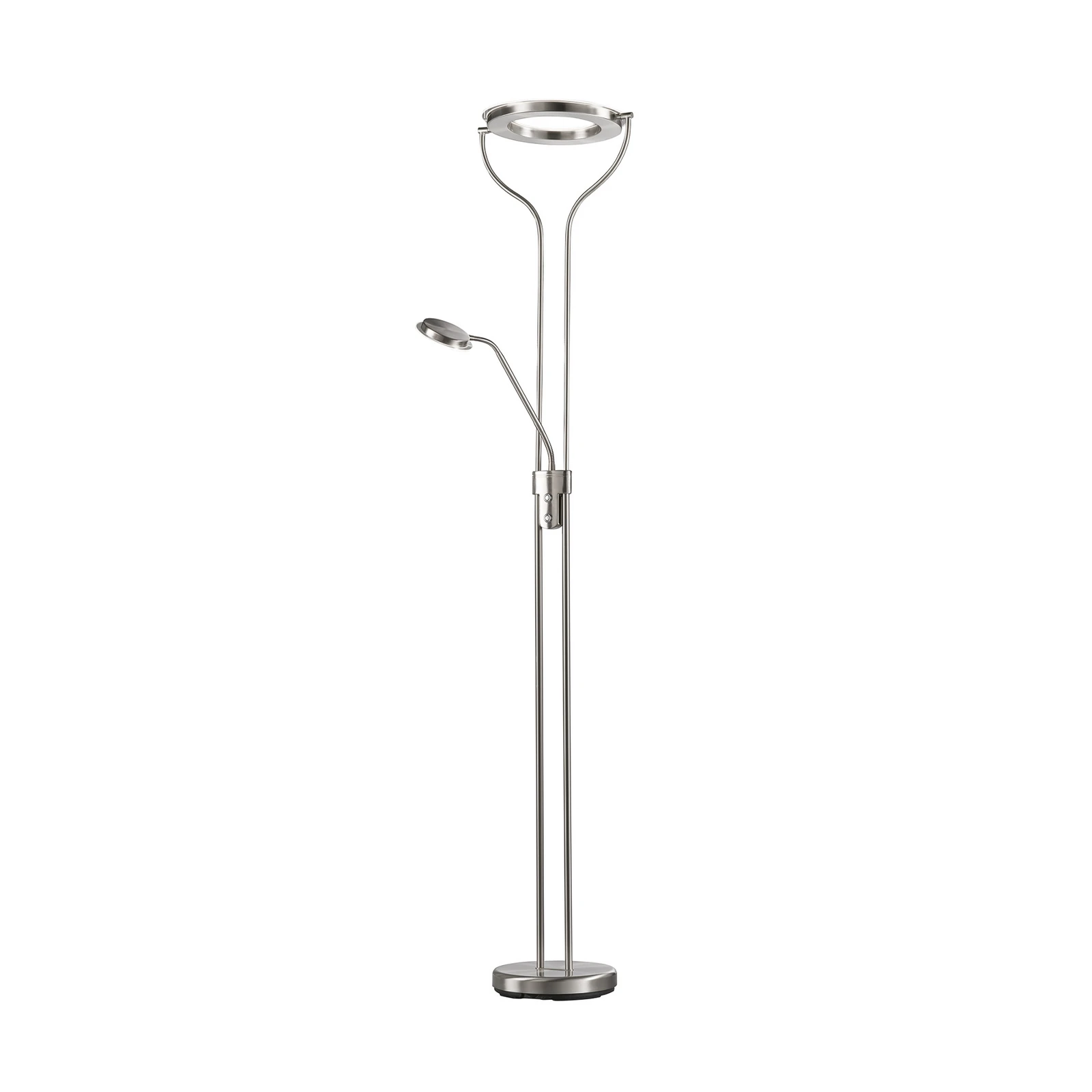 Davos LED podna lampa, boje nikla, visina 180 cm, 2 žarulje, CCT