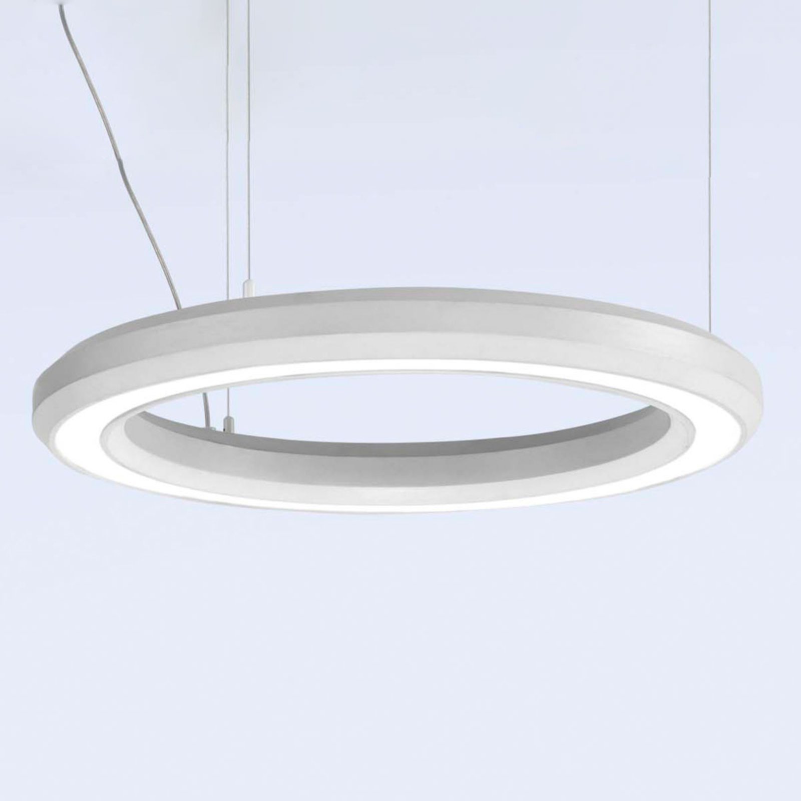 Suspensie cu LED Materica fund Ø 60 cm alb