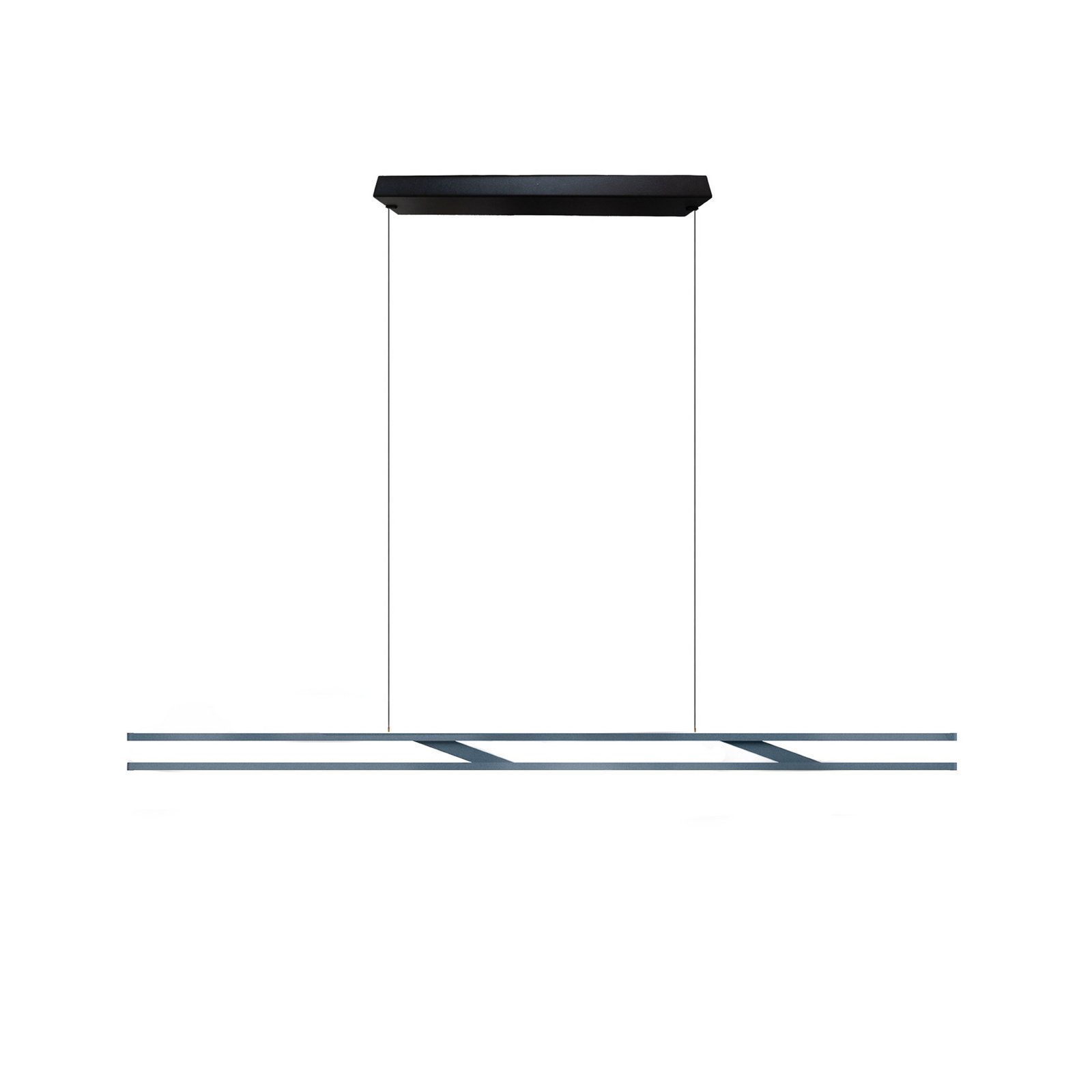 OLIGO LED-Hängelampe Linto HA, grau/schwarz, Metall, 927 dim
