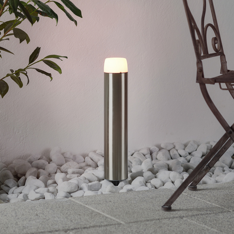 Edelstahl-Solarleuchte Tanis mit LED und Erdspieß